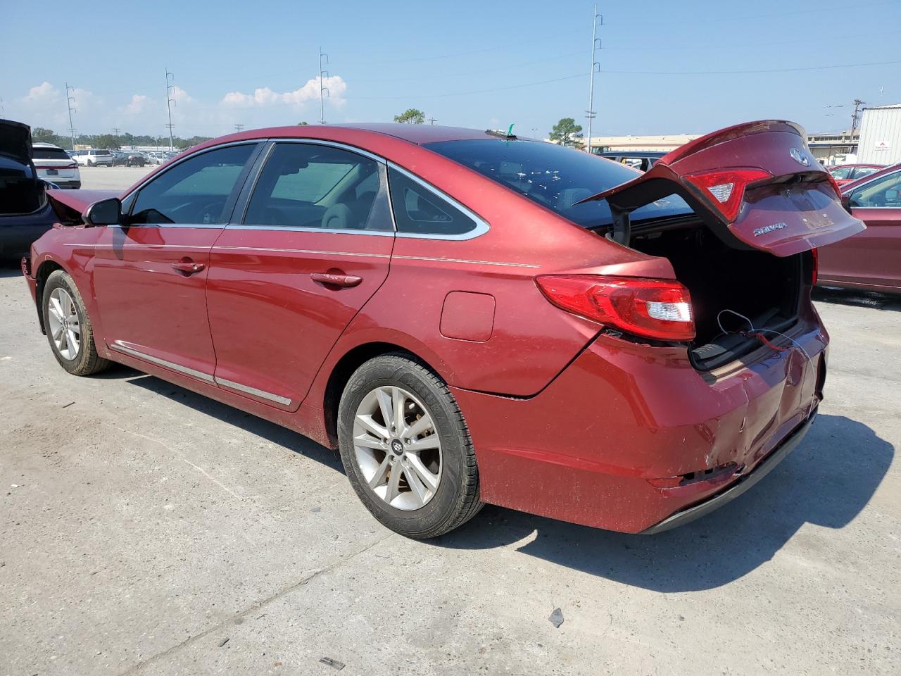 2016 Hyundai Sonata VIN 5NPE24AF8GH332226 Copart auction photo, front end / rear end damage thumbnail 2