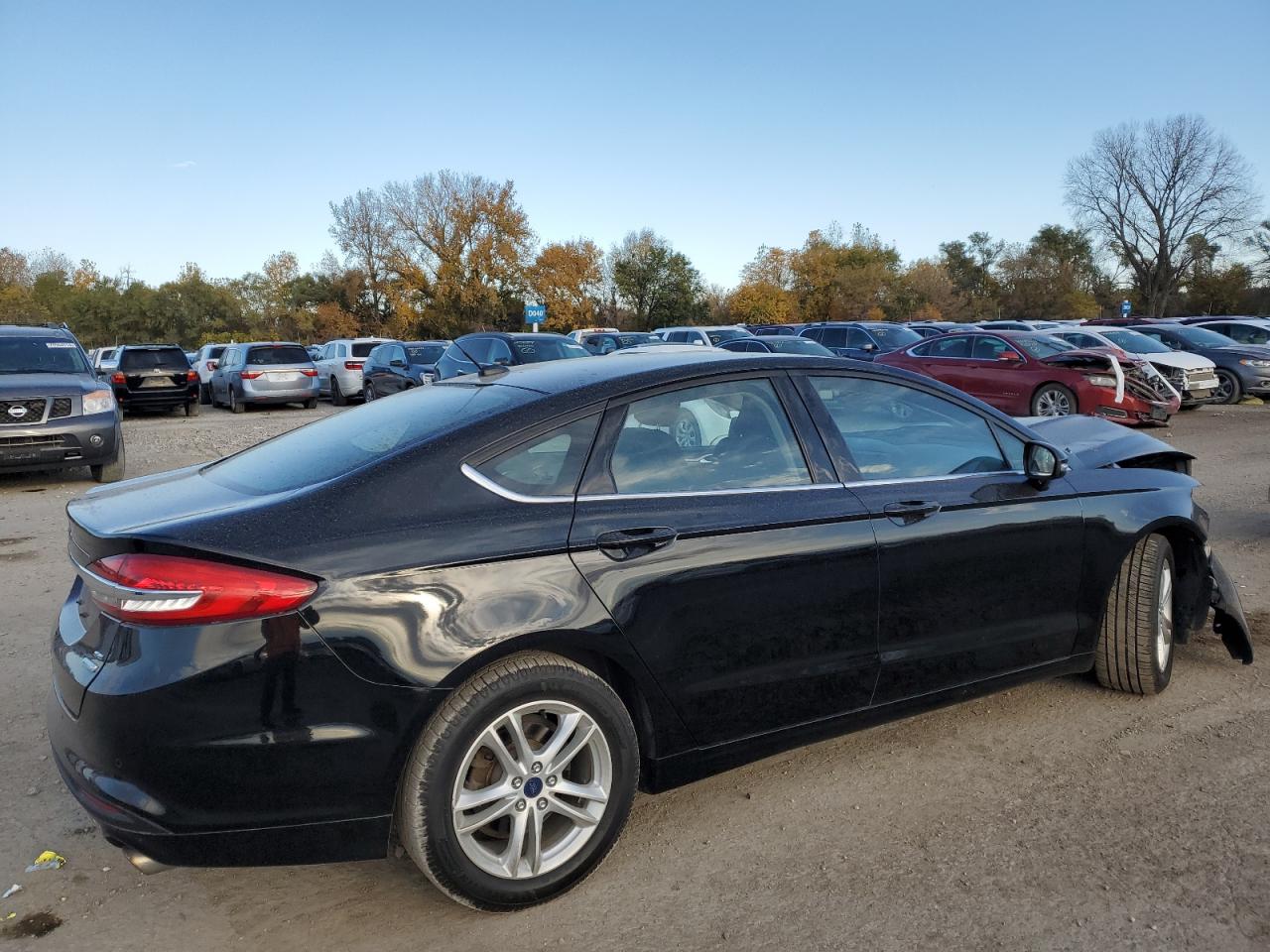 2018 Ford Fusion VIN 3FA6P0HD0JR189043 Copart auction photo, front end / side damage thumbnail 3