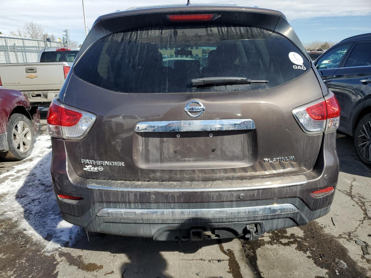 2015 Nissan Pathfinder VIN 5N1AR2MN9FC623485 Copart auction photo, side damage thumbnail 6