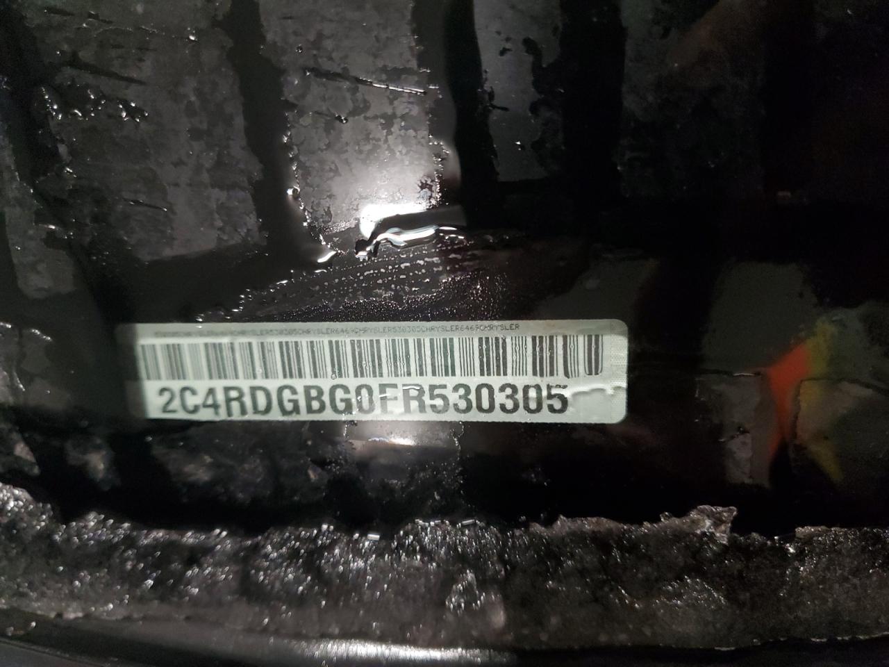 2015 Dodge Caravan VIN 2C4RDGBG0FR530305 Copart auction photo, front end / rear end damage thumbnail 15