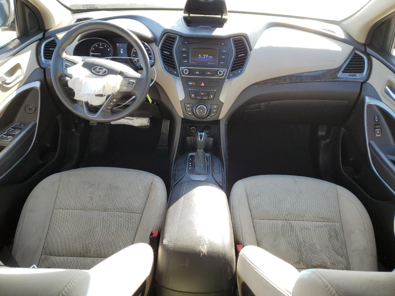 2017 Hyundai Santa Fe VIN 5XYZTDLB6HG411363 Copart auction photo, front end damage thumbnail 8