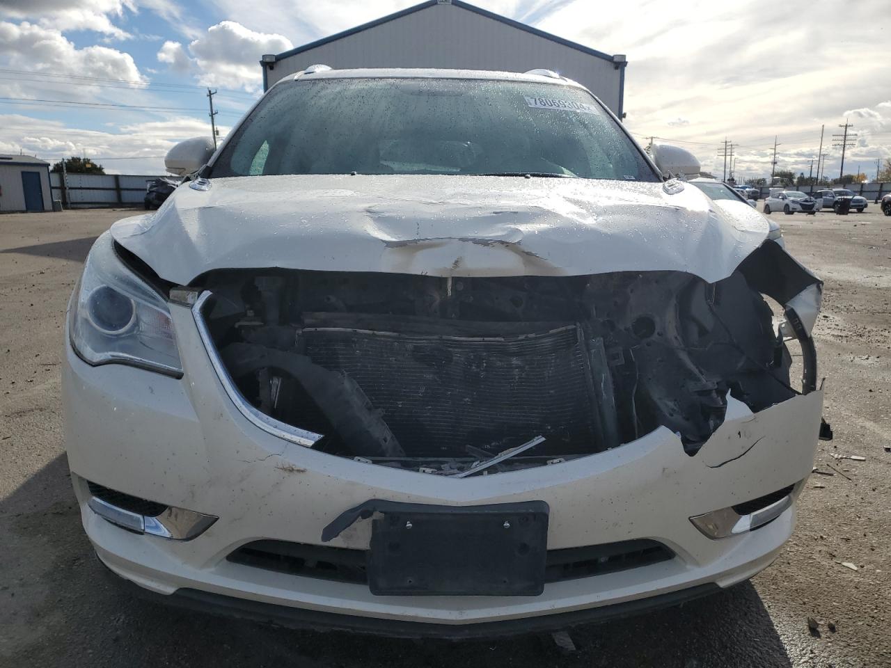 2013 Buick Enclave VIN 5GAKVDKD9DJ152314 Copart auction photo, front end / side damage thumbnail 5
