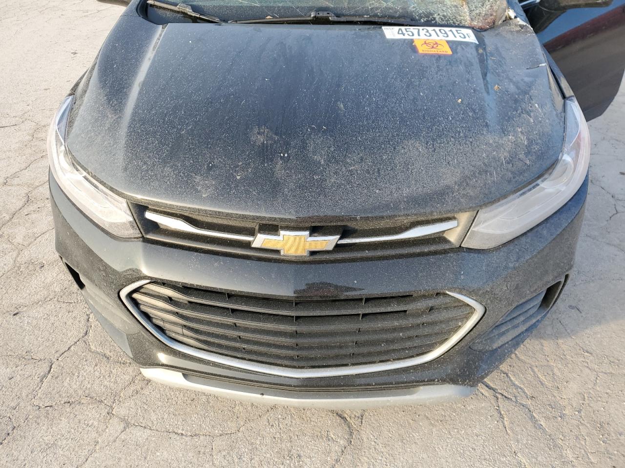 2020 Chevrolet Trax VIN 3GNCJLSB1LL336152 Copart auction photo, front end / top/roof damage thumbnail 13