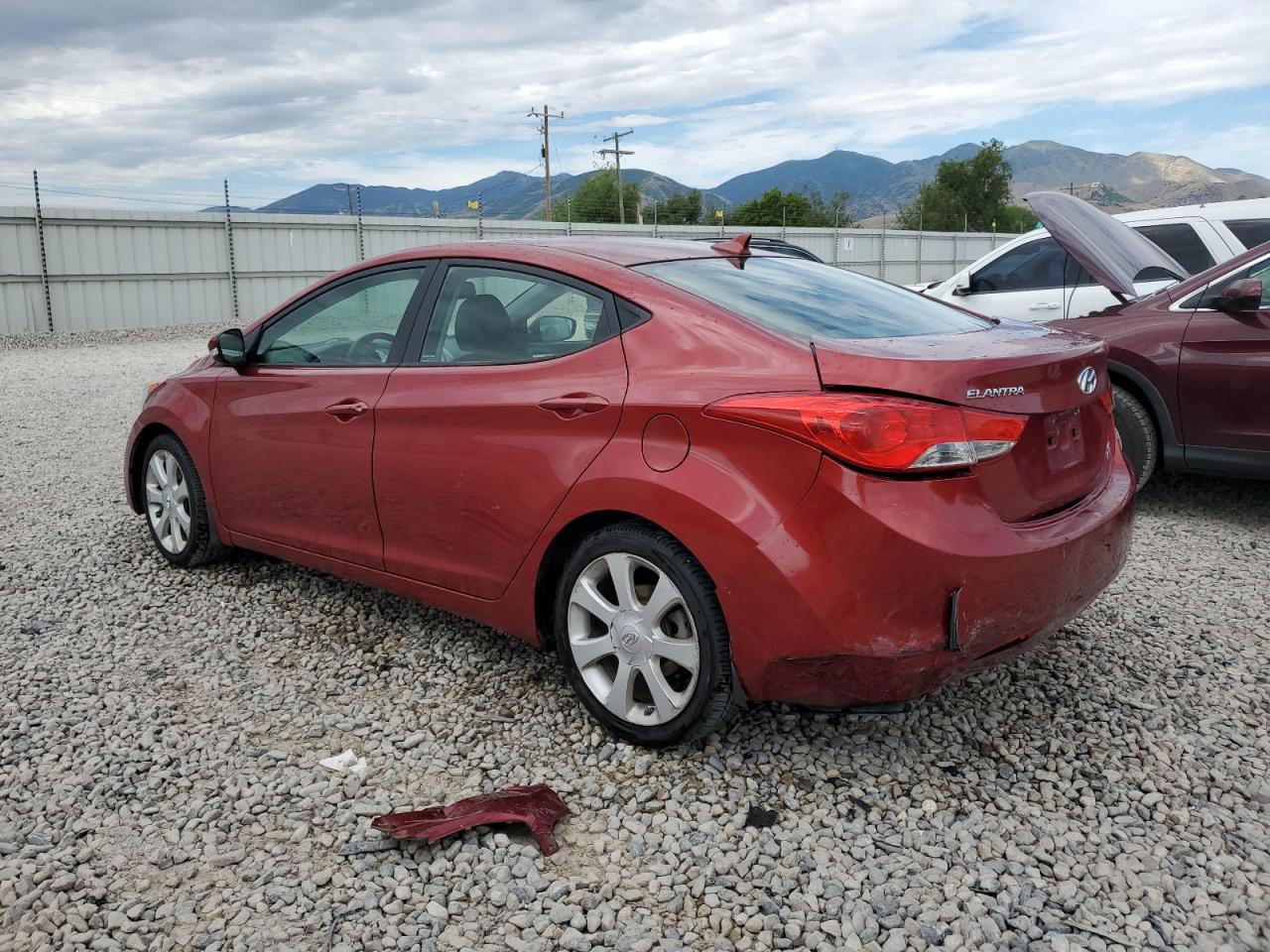 2013 Hyundai Elantra VIN 5NPDH4AE4DH219936 Copart auction photo, front end / rear end damage thumbnail 2
