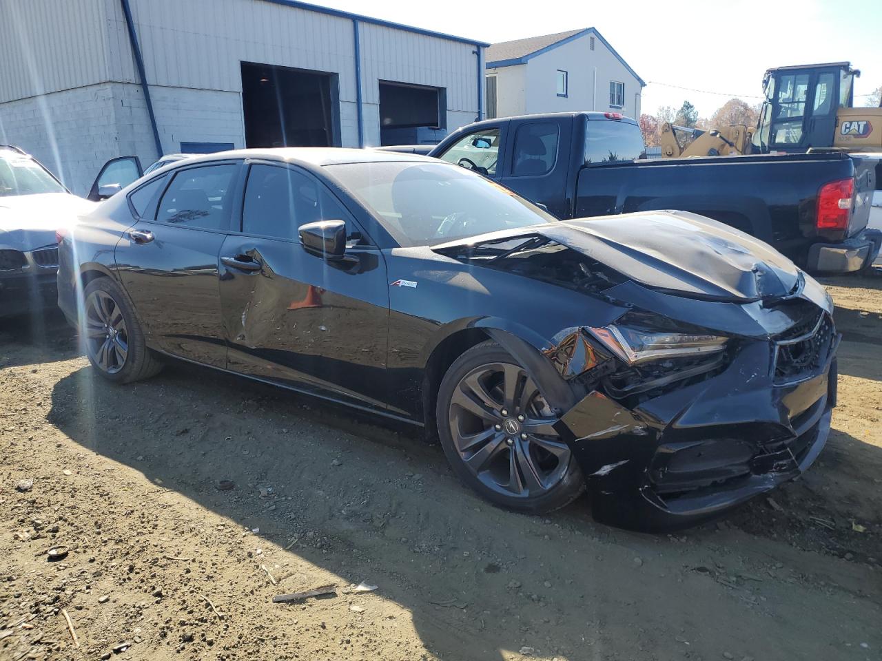 2022 Acura TLX VIN 19UUB5F52NA003299 Copart auction photo, front end / side damage thumbnail 4