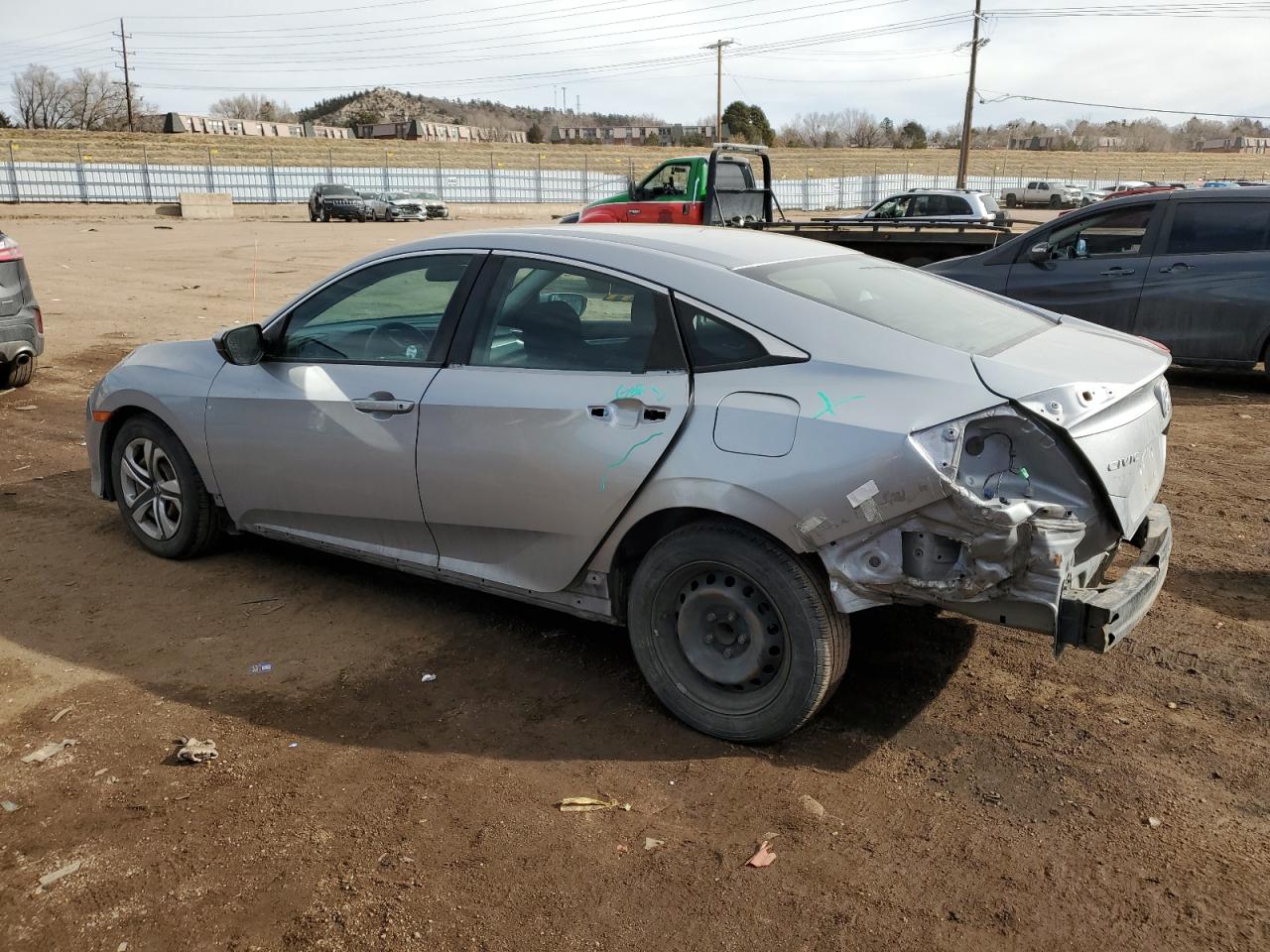 2017 Honda Civic VIN 2HGFC2F54HH523630 Copart auction photo, rear end / side damage thumbnail 2