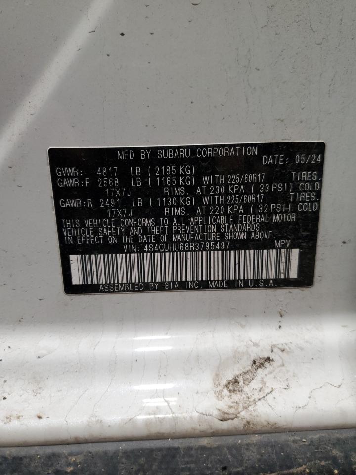 2024 Subaru XV VIN 4S4GUHU68R3795497 Copart auction photo, front end damage thumbnail 13
