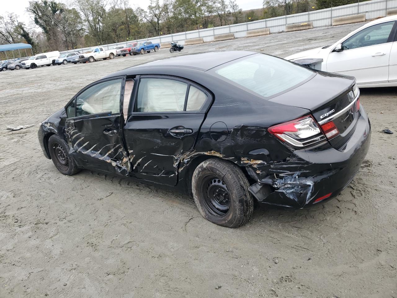 2014 Honda Civic VIN 2HGFB2F54EH521147 Copart auction photo, all over damage thumbnail 2
