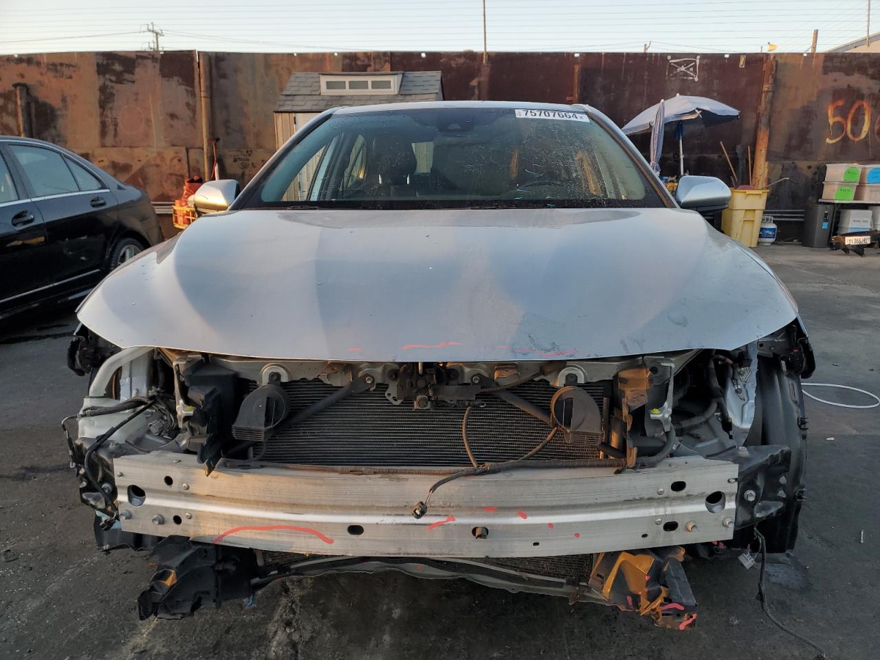 2021 Toyota Camry VIN 4T1G11AKXMU597797 Copart auction photo, front end / side damage thumbnail 5