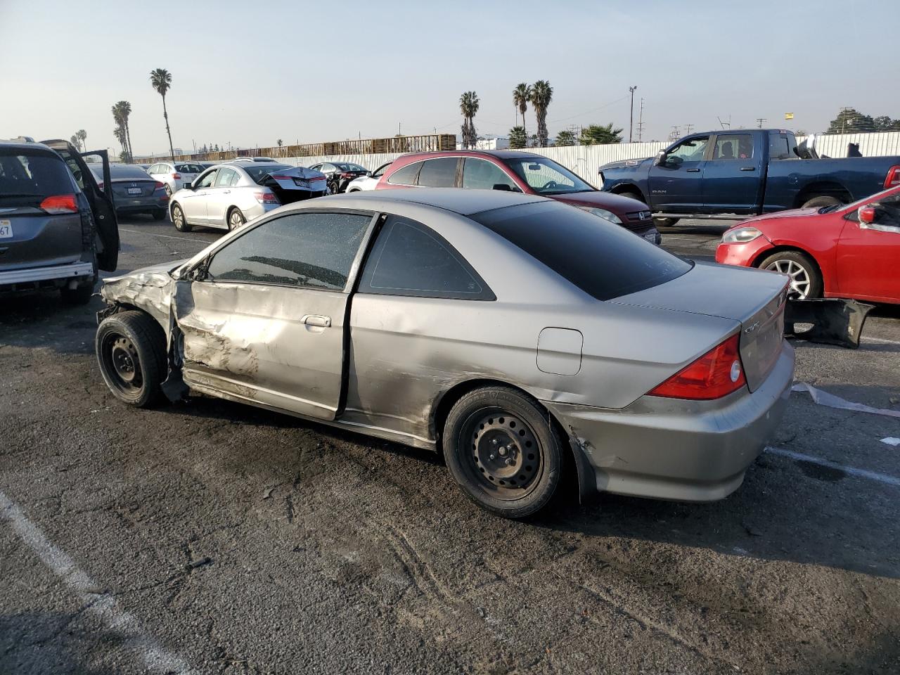 2004 Honda Civic VIN 1HGEM22584L025720 Copart auction photo, all over damage thumbnail 2
