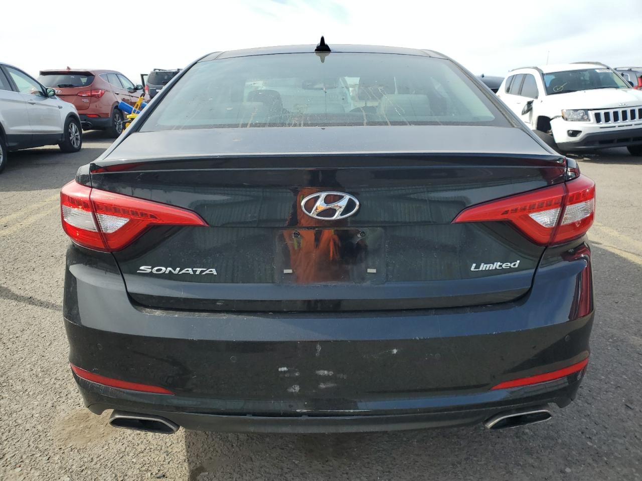 2015 Hyundai Sonata VIN 5NPE34AF9FH260089 Copart auction photo, front end / side damage thumbnail 6