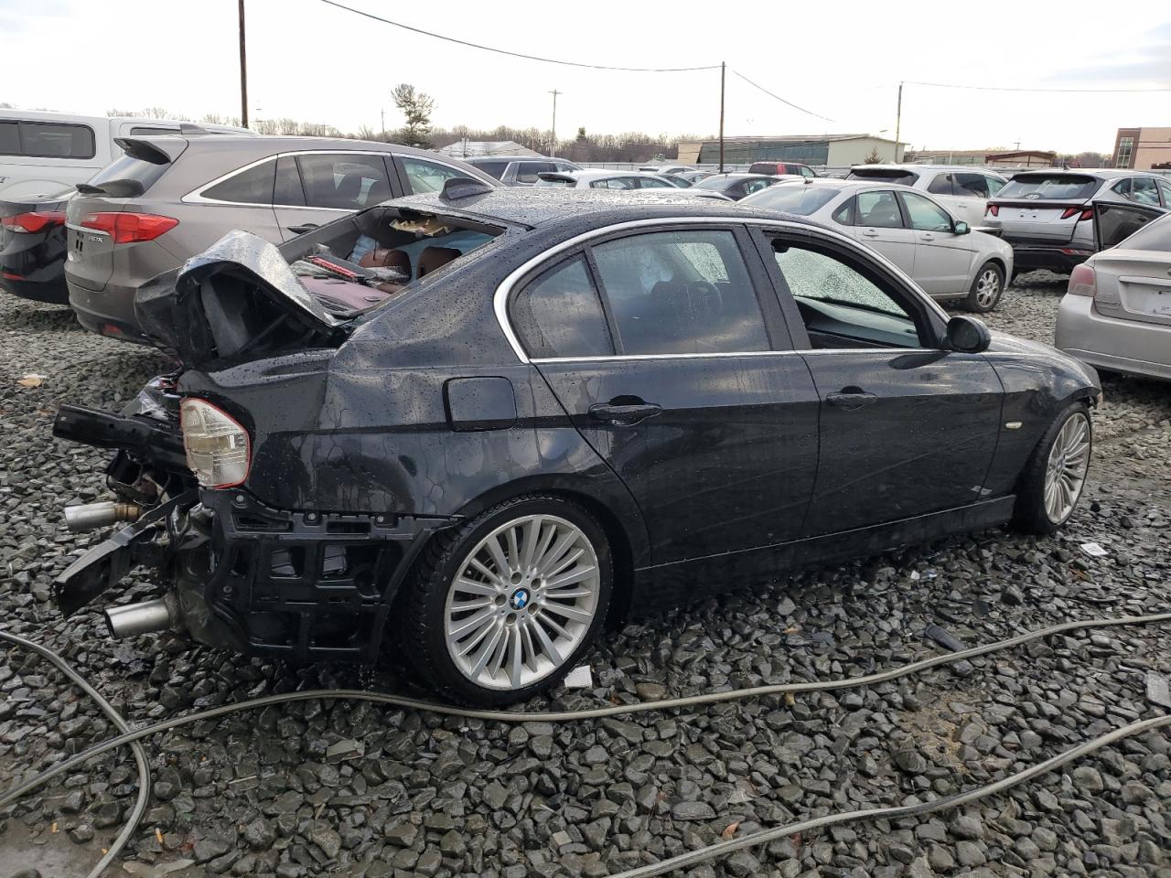 2007 BMW 3er VIN WBAVB73507VF51848 Copart auction photo, rear end damage thumbnail 3