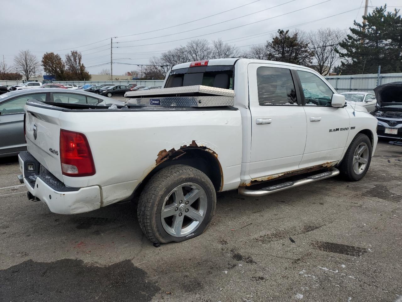 2012 Dodge RAM VIN 1C6RD7MT9CS112613 Copart auction photo, all over damage thumbnail 3