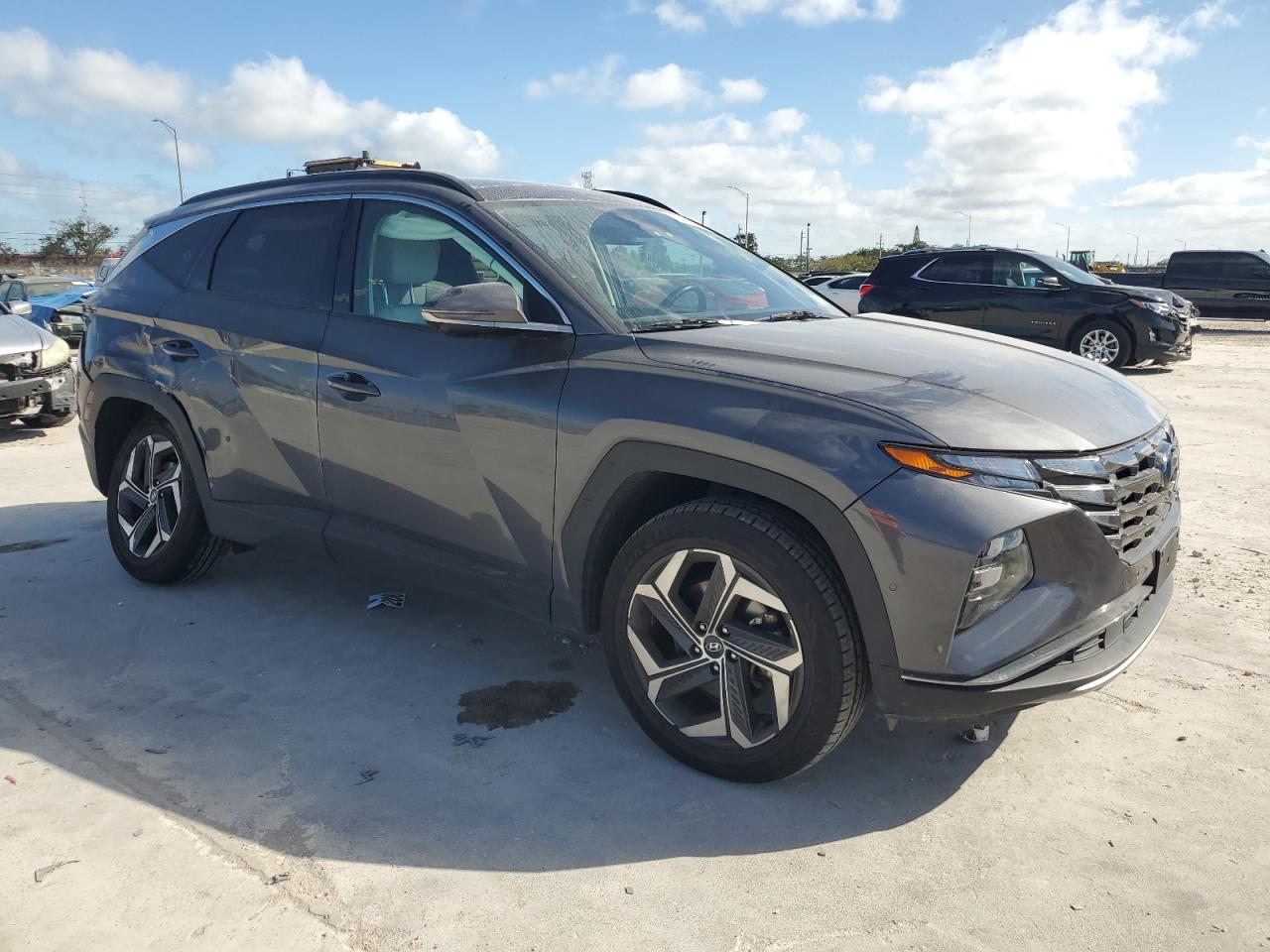 2023 Hyundai Tucson VIN KM8JECAE6PU192346 Copart auction photo, rear end / side damage thumbnail 4
