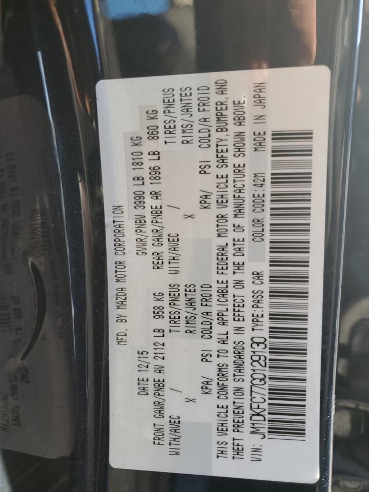 2016 Mazda CX-3 VIN JM1DKFC77G0129130 Copart auction photo, front end / side damage thumbnail 14
