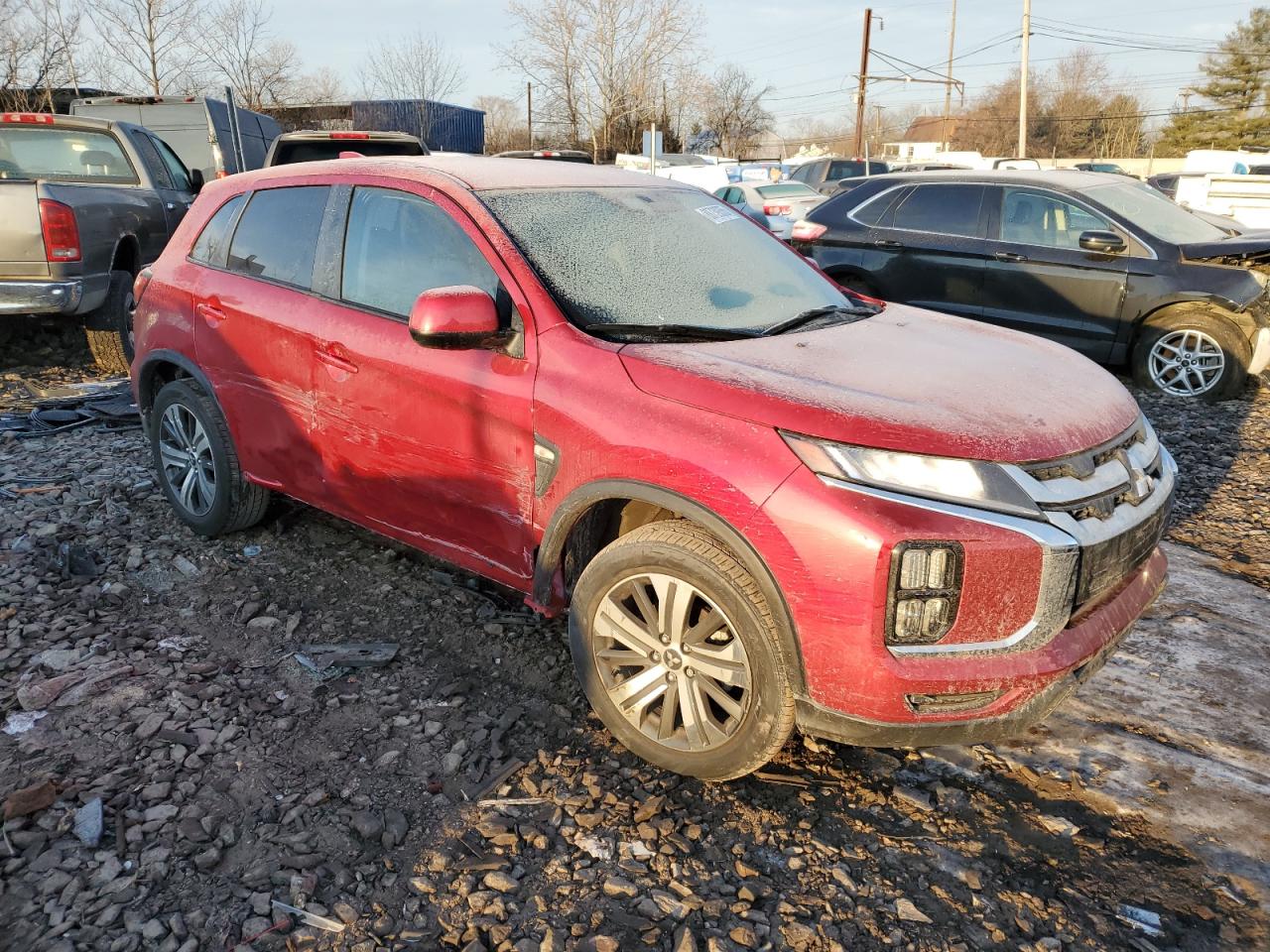 2021 Mitsubishi Outlander VIN JA4APUAU8MU010485 Copart auction photo, side / rear end damage thumbnail 4