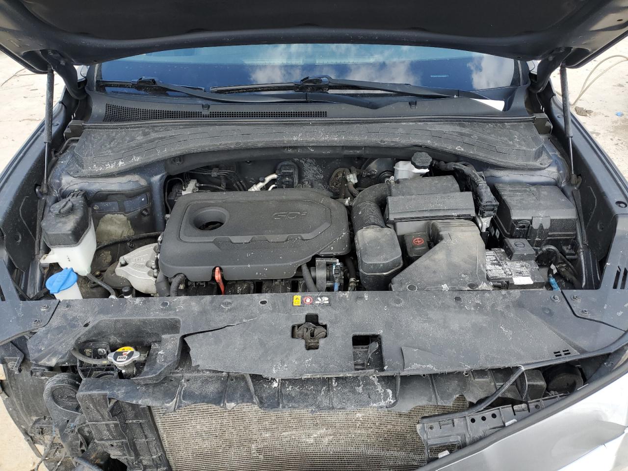 2019 Hyundai Santa Fe VIN 5NMS3CAD8KH060954 Copart auction photo, front end damage thumbnail 12