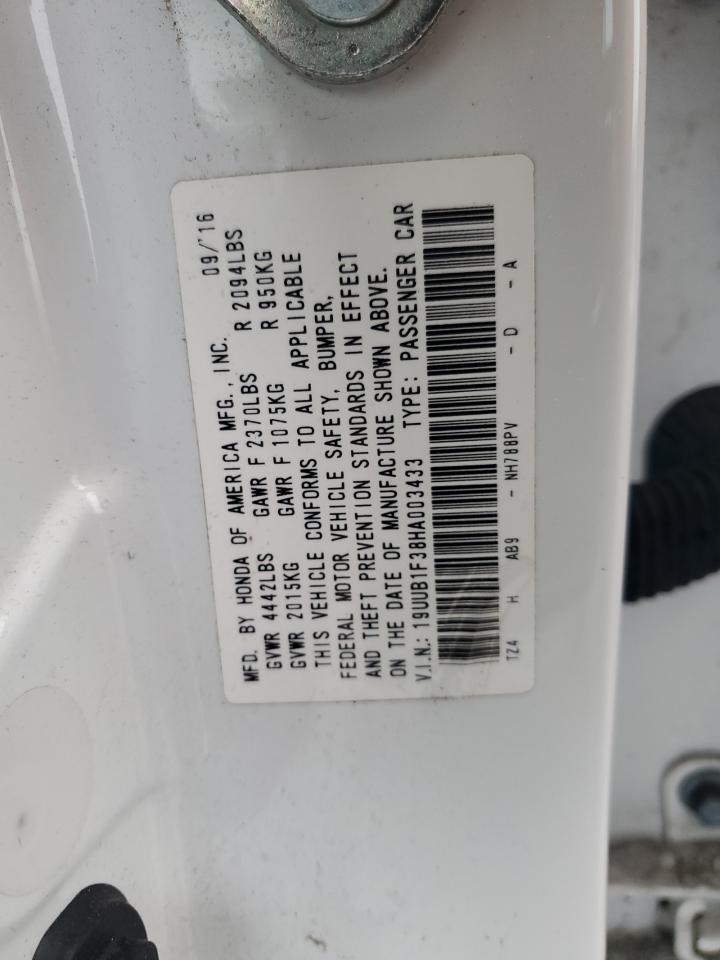 2017 Acura TLX VIN 19UUB1F38HA003433 Copart auction photo, front end damage thumbnail 15