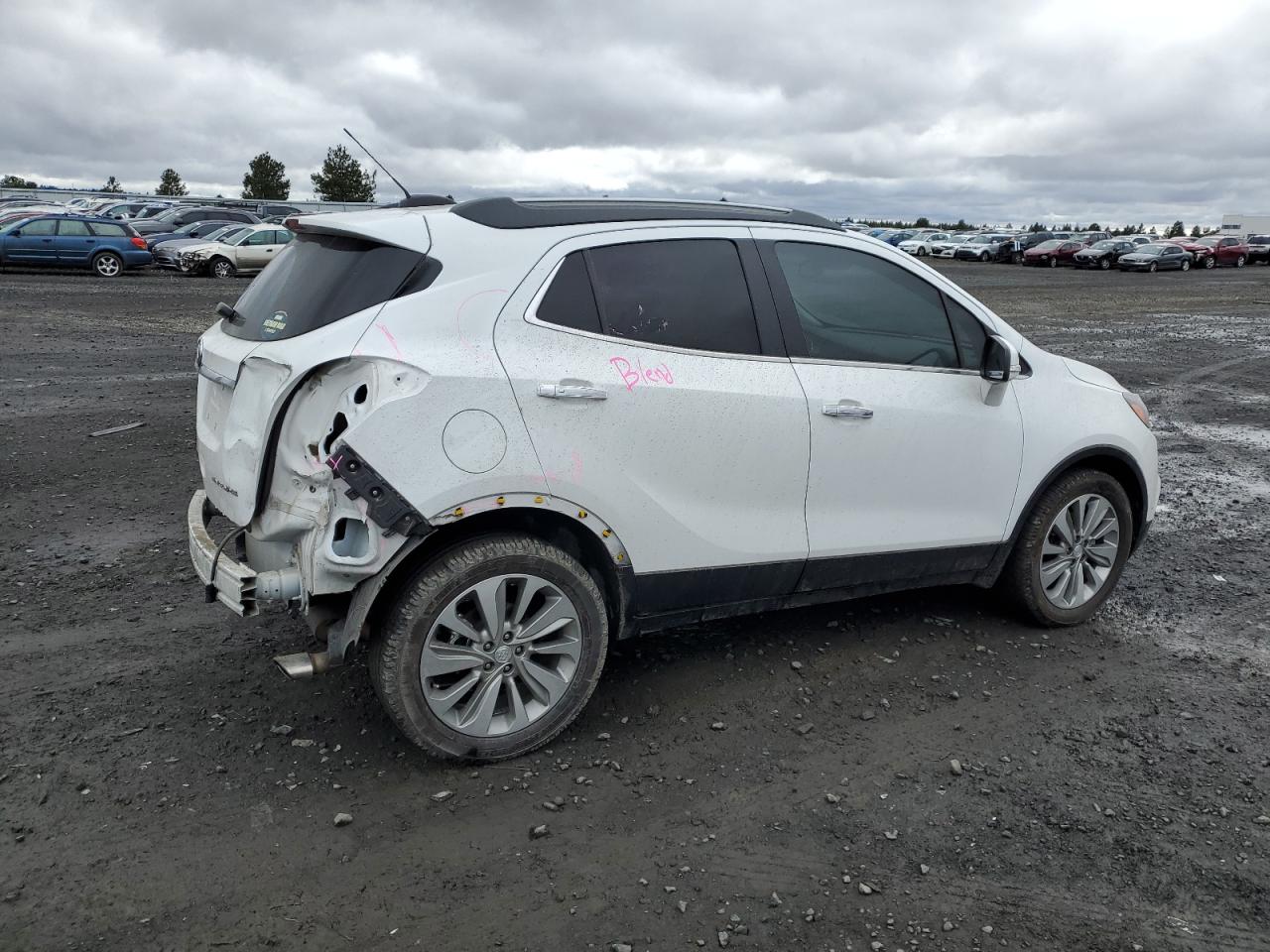 2017 Buick Encore VIN KL4CJASB6HB174034 Copart auction photo, rear end / side damage thumbnail 3
