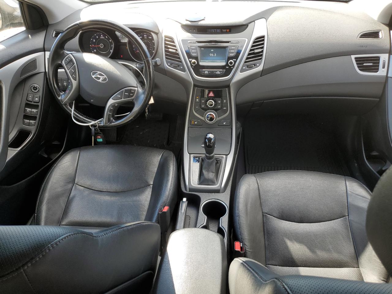 2014 Hyundai Elantra VIN 5NPDH4AE2EH464624 Copart auction photo, undercarriage damage thumbnail 8