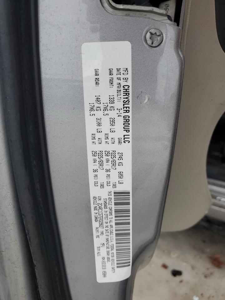 2014 Chrysler Town & Country VIN 2C4RC1CG7ER329627 Copart auction photo, front end damage thumbnail 15
