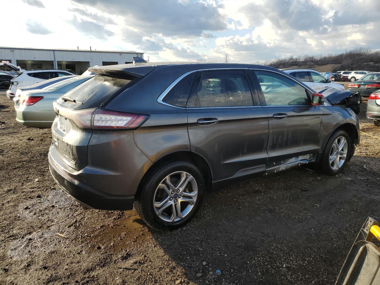 2017 Ford Edge VIN 2FMPK3K93HBB18801 Copart auction photo, front end / side damage thumbnail 3