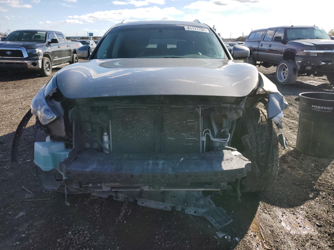 2010 Infiniti FX VIN JN8AS1MW0AM855041 Copart auction photo, front end damage thumbnail 5