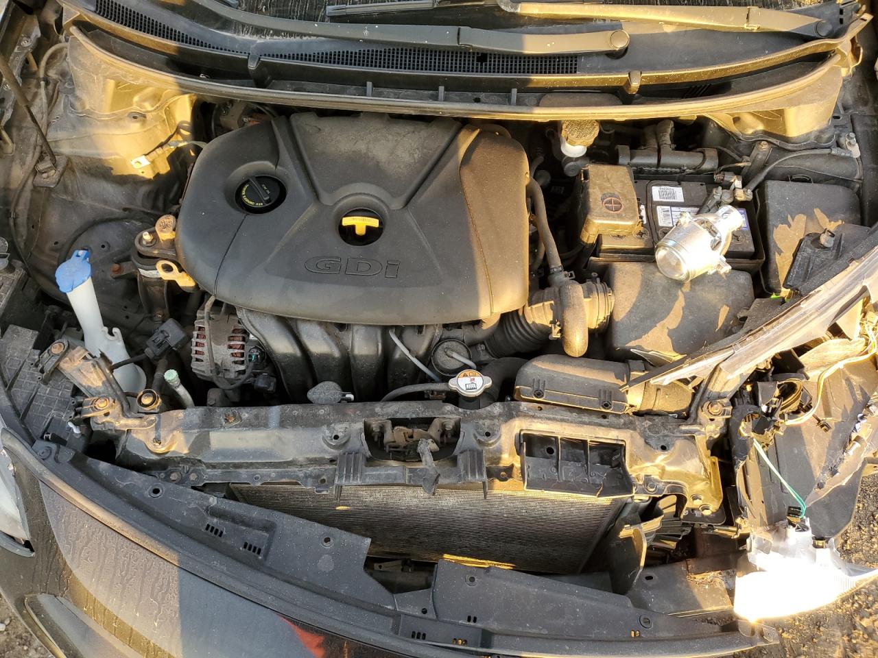 2014 Hyundai Elantra VIN KMHD35LH6EU204448 Copart auction photo, front end damage thumbnail 11