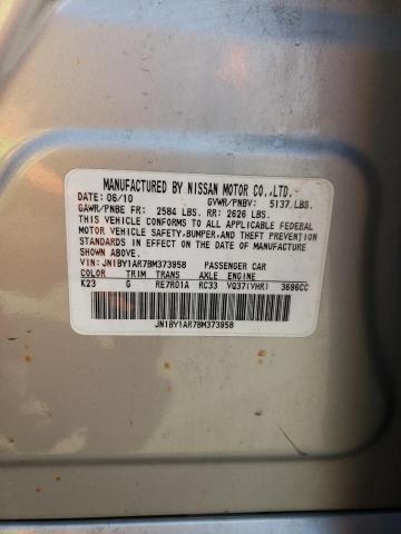 2011 Infiniti M VIN JN1BY1AR7BM373958 Copart auction photo, front end damage thumbnail 12