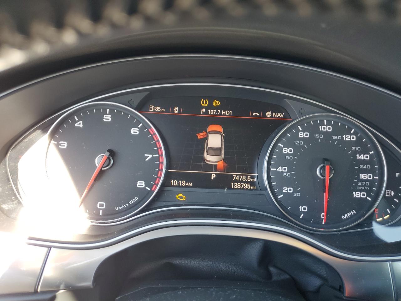 2015 Audi A6 VIN WAUGFAFC6FN026681 Copart auction photo, front end / hail damage thumbnail 9