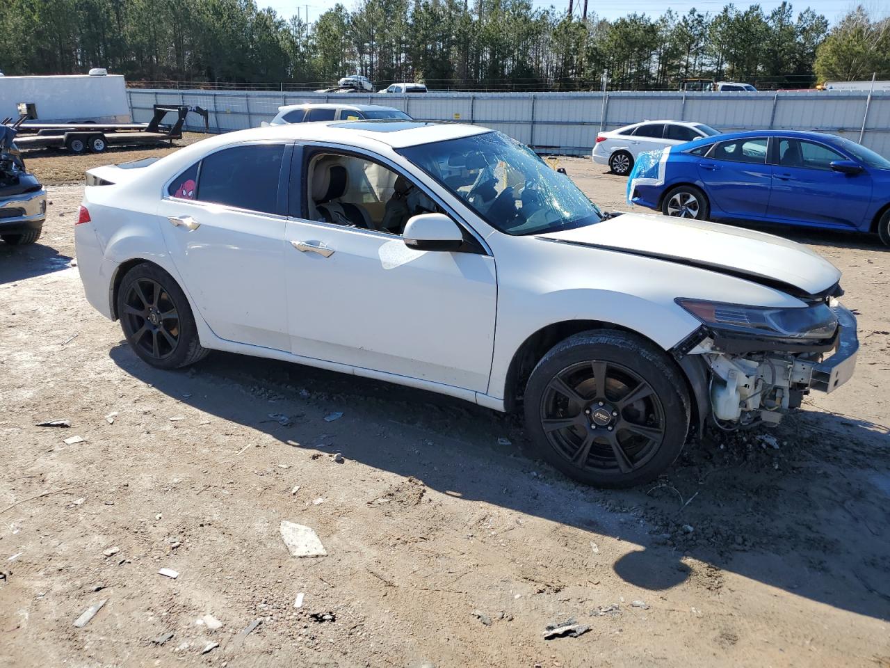 2010 Acura TSX VIN JH4CU2F67AC042608 Copart auction photo, all over damage thumbnail 4