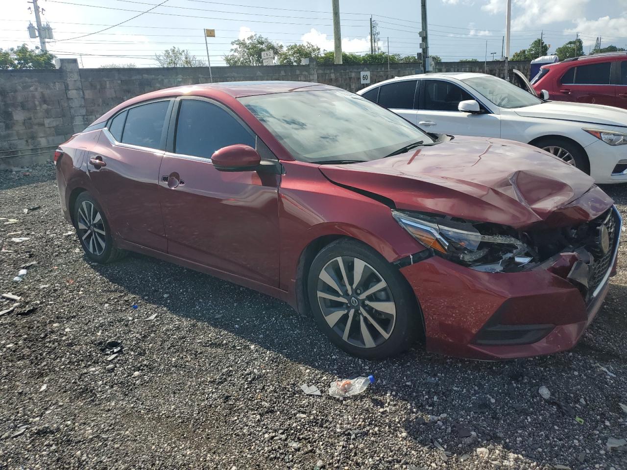 2020 Nissan Sentra VIN 3N1AB8CV1LY275121 Copart auction photo, front end damage thumbnail 4