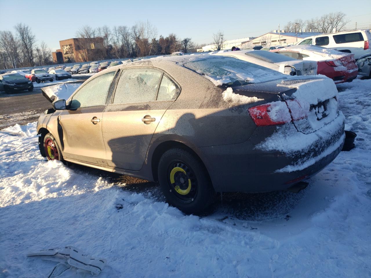 2014 Volkswagen Jetta VIN 3VW2K7AJ3EM326377 Copart auction photo, front end / side damage thumbnail 2
