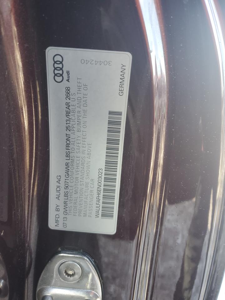 2014 Audi A5 VIN WAULFAFH6EN003023 Copart auction photo, front end / minor dent/scratches damage thumbnail 12