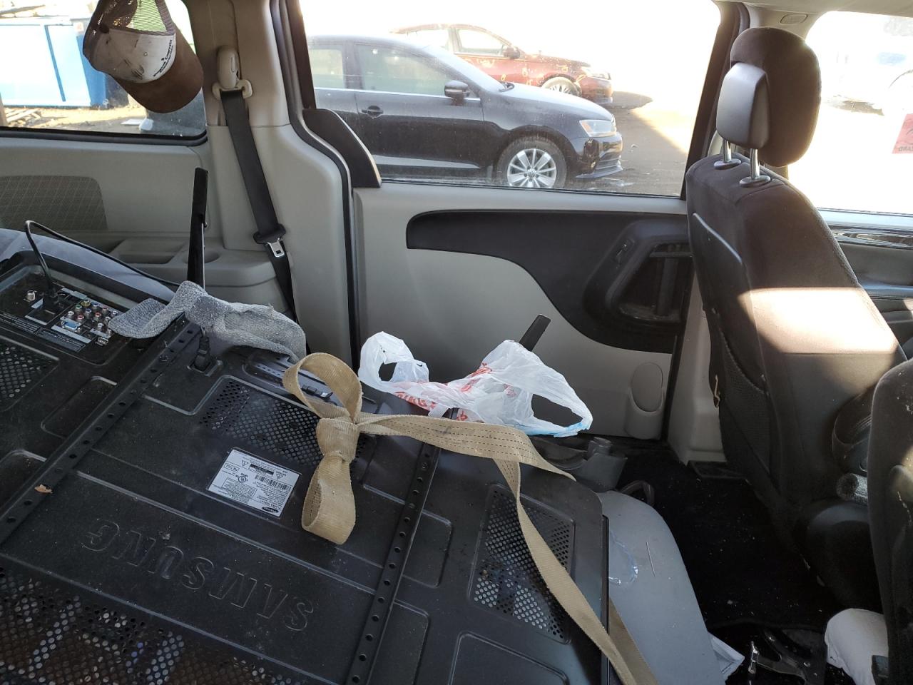 2014 Dodge Caravan VIN 2C4RDGCG1ER123140 Copart auction photo, top/roof / front end damage thumbnail 11