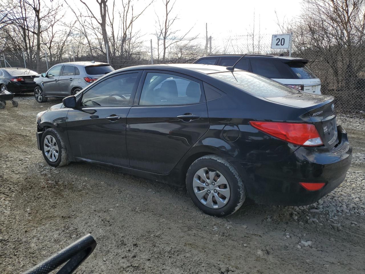 2017 Hyundai Accent VIN KMHCT4AE3HU354732 Copart auction photo, front end / rear end damage thumbnail 2