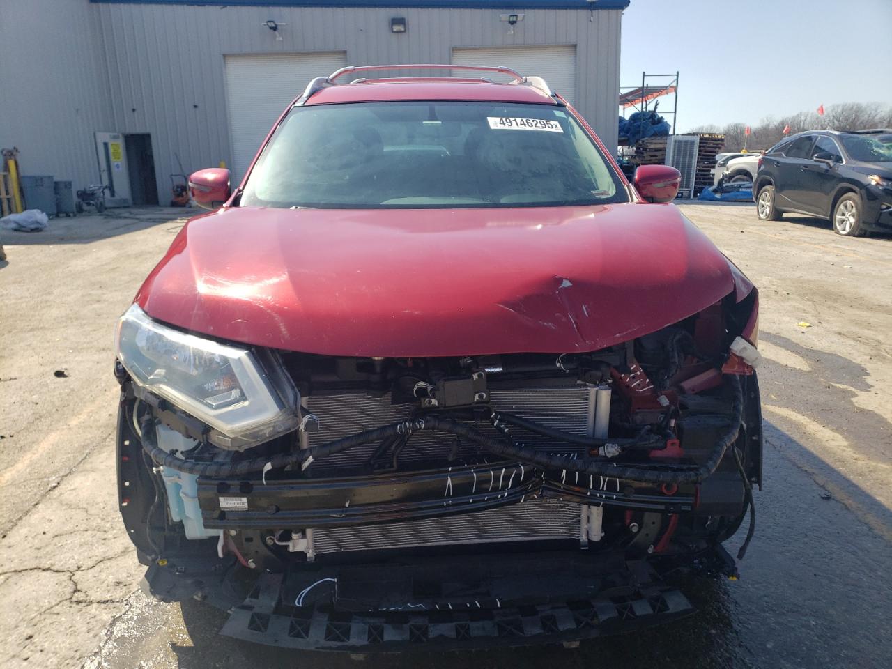 2017 Nissan Rogue VIN JN8AT2MT6HW399845 Copart auction photo, front end / hail damage thumbnail 5