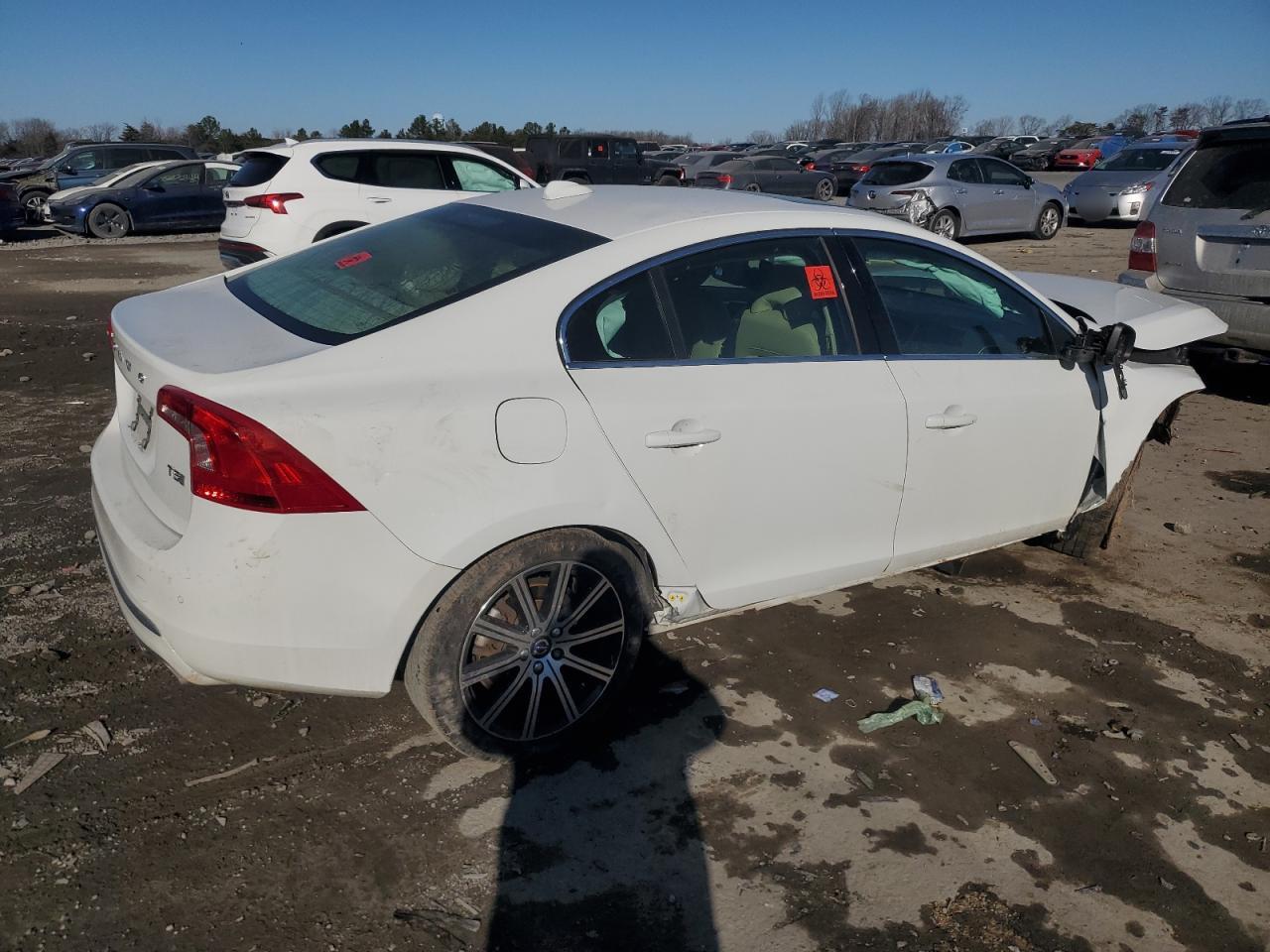2016 Volvo S60 VIN LYV402FK7GB096731 Copart auction photo, front end / side damage thumbnail 3