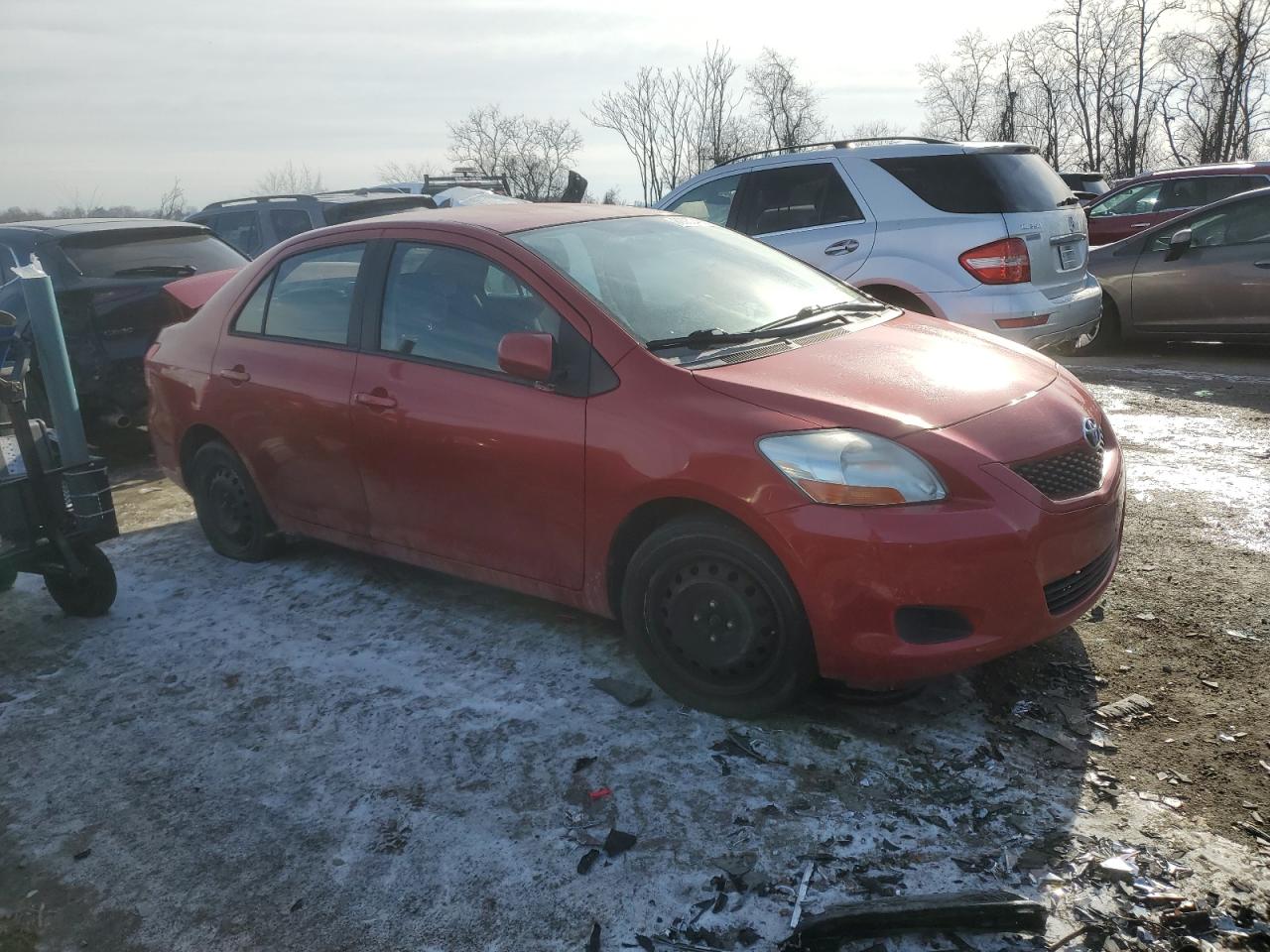 2010 Toyota Yaris VIN JTDBT4K36A1393531 Copart auction photo, rear end damage thumbnail 4