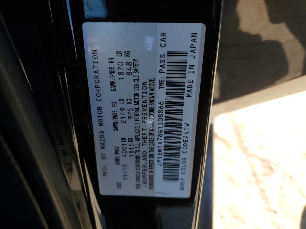 2016 Mazda 3 VIN JM1BM1X78G1308866 Copart auction photo, front end damage thumbnail 12
