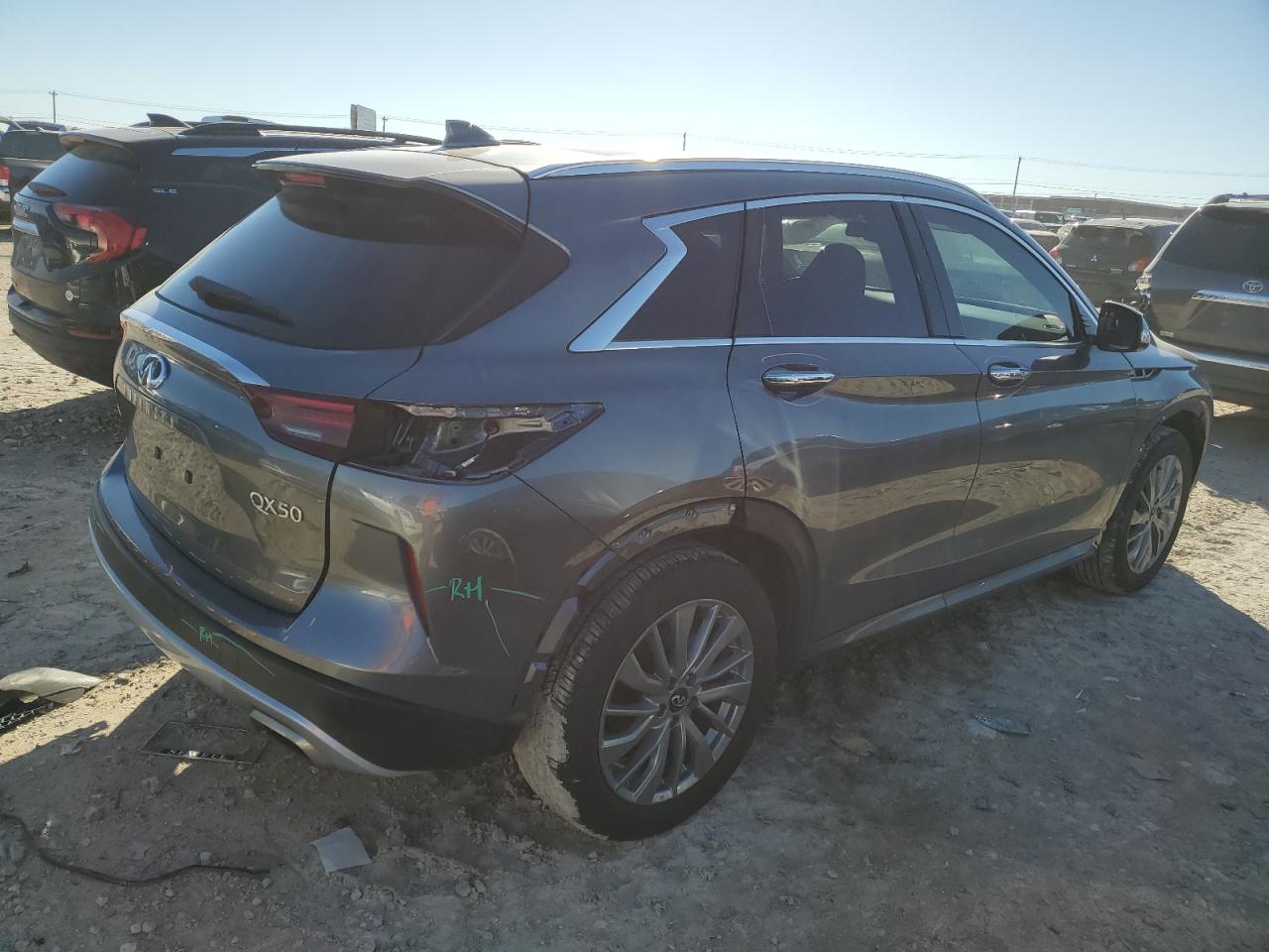 2024 Infiniti QX50 VIN 3PCAJ5BA5RF106415 Copart auction photo, side / rear end damage thumbnail 3
