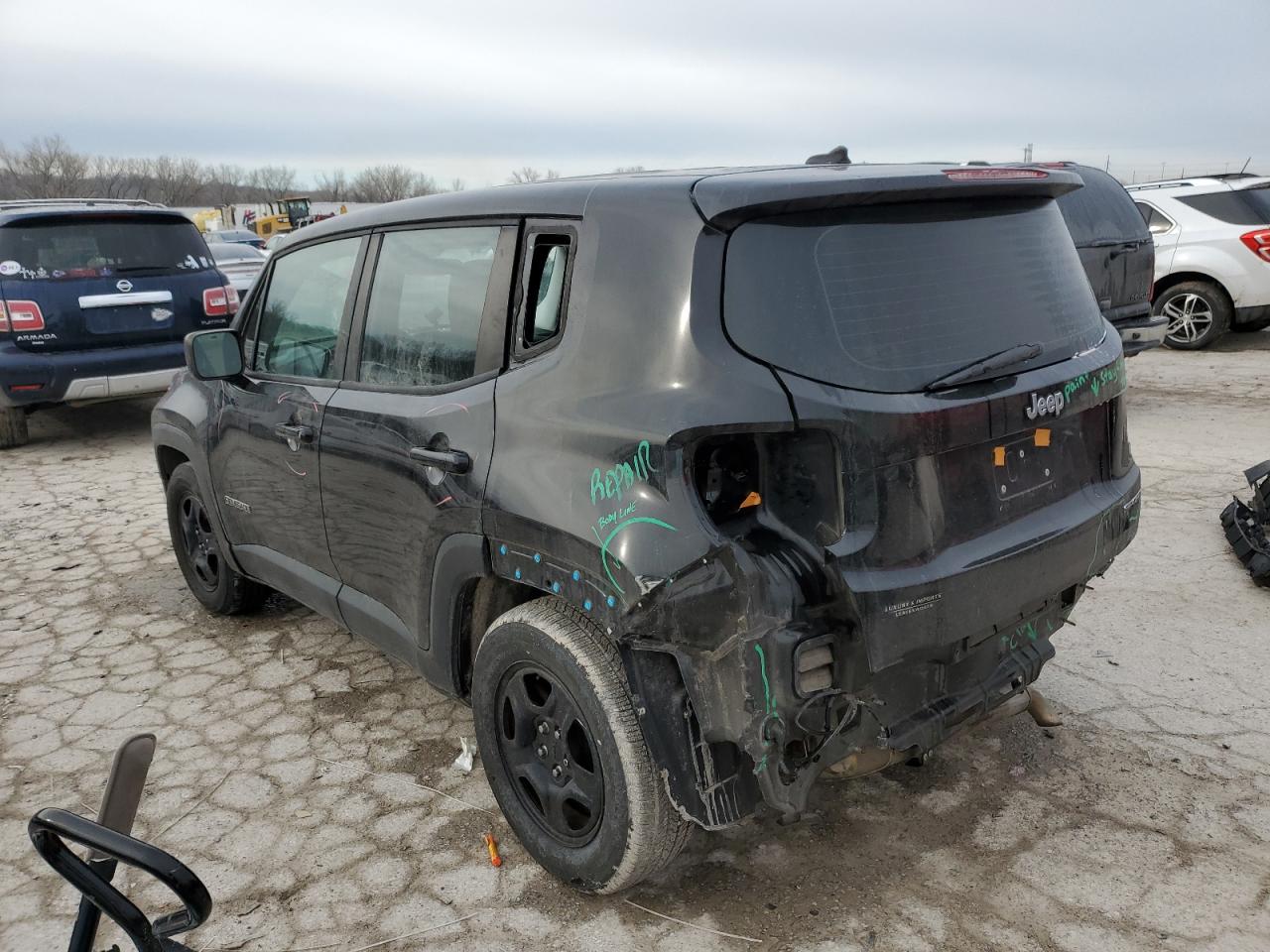 2016 Jeep Renegade VIN ZACCJAAT4GPC74802 Copart auction photo, all over damage thumbnail 2