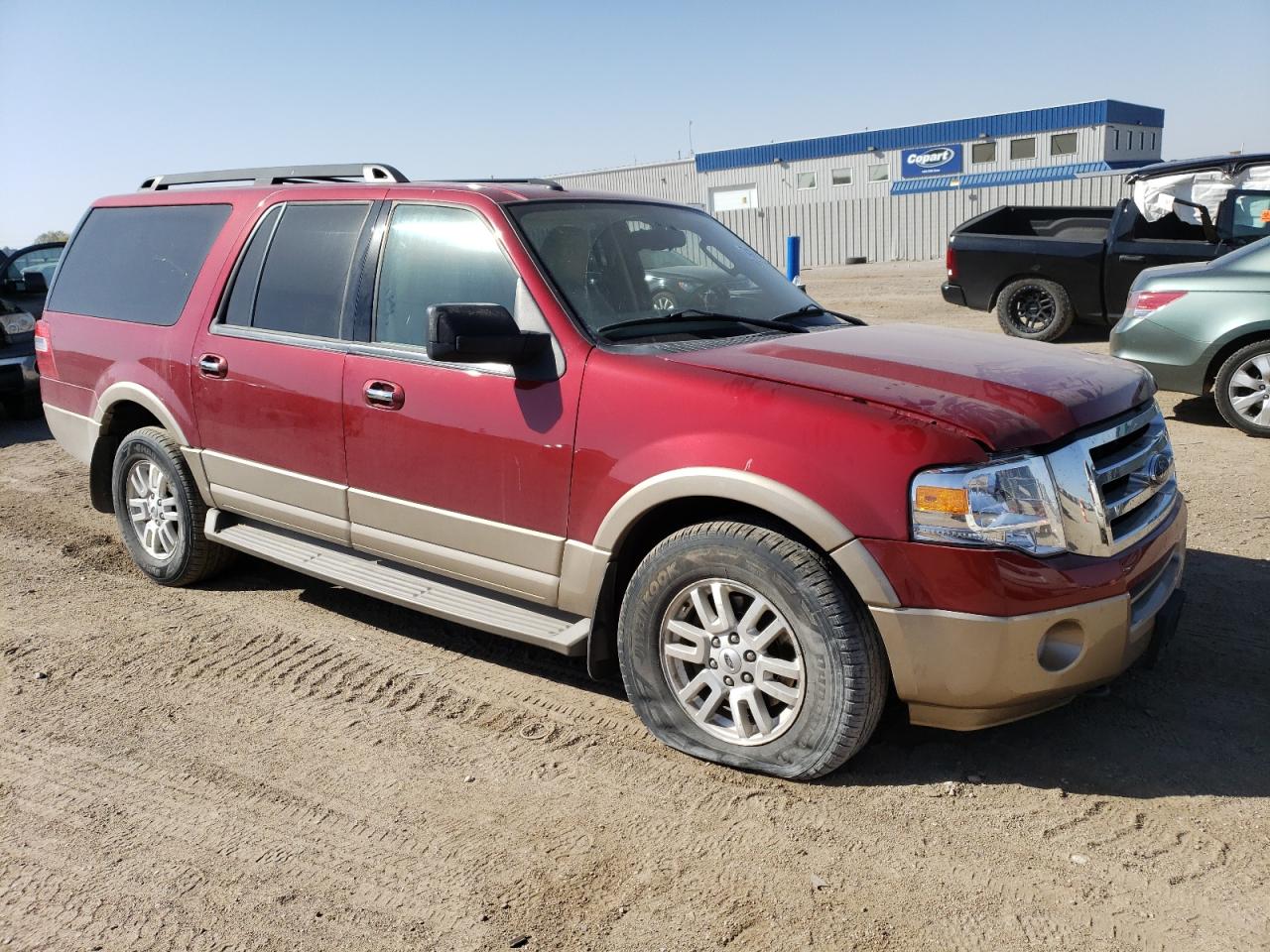 2014 Ford Expedition VIN 1FMJK1J58EEF03523 Copart auction photo, front end / undercarriage damage thumbnail 4