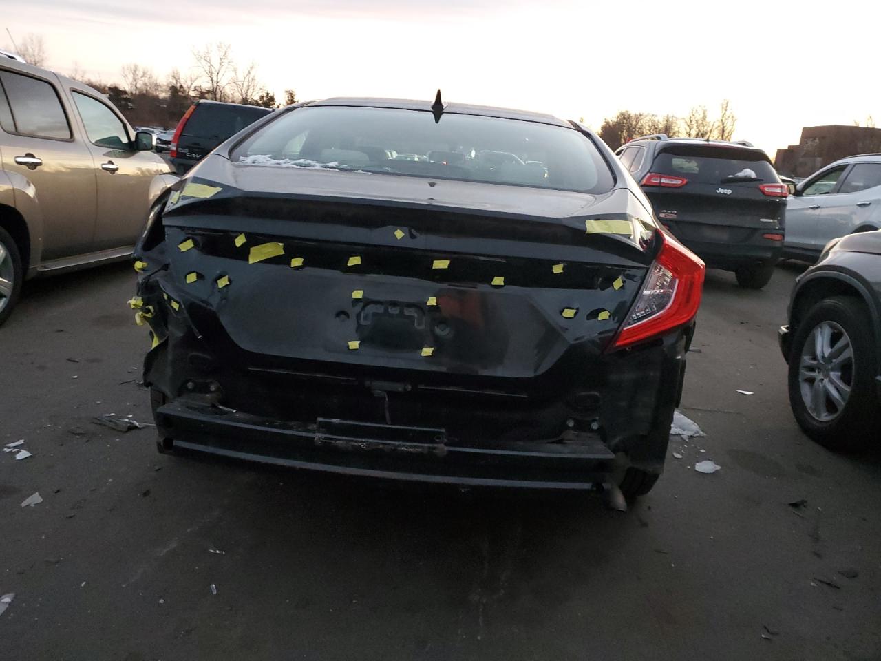 2017 Honda Civic VIN 19XFC2F79HE204607 Copart auction photo, rear end / side damage thumbnail 6
