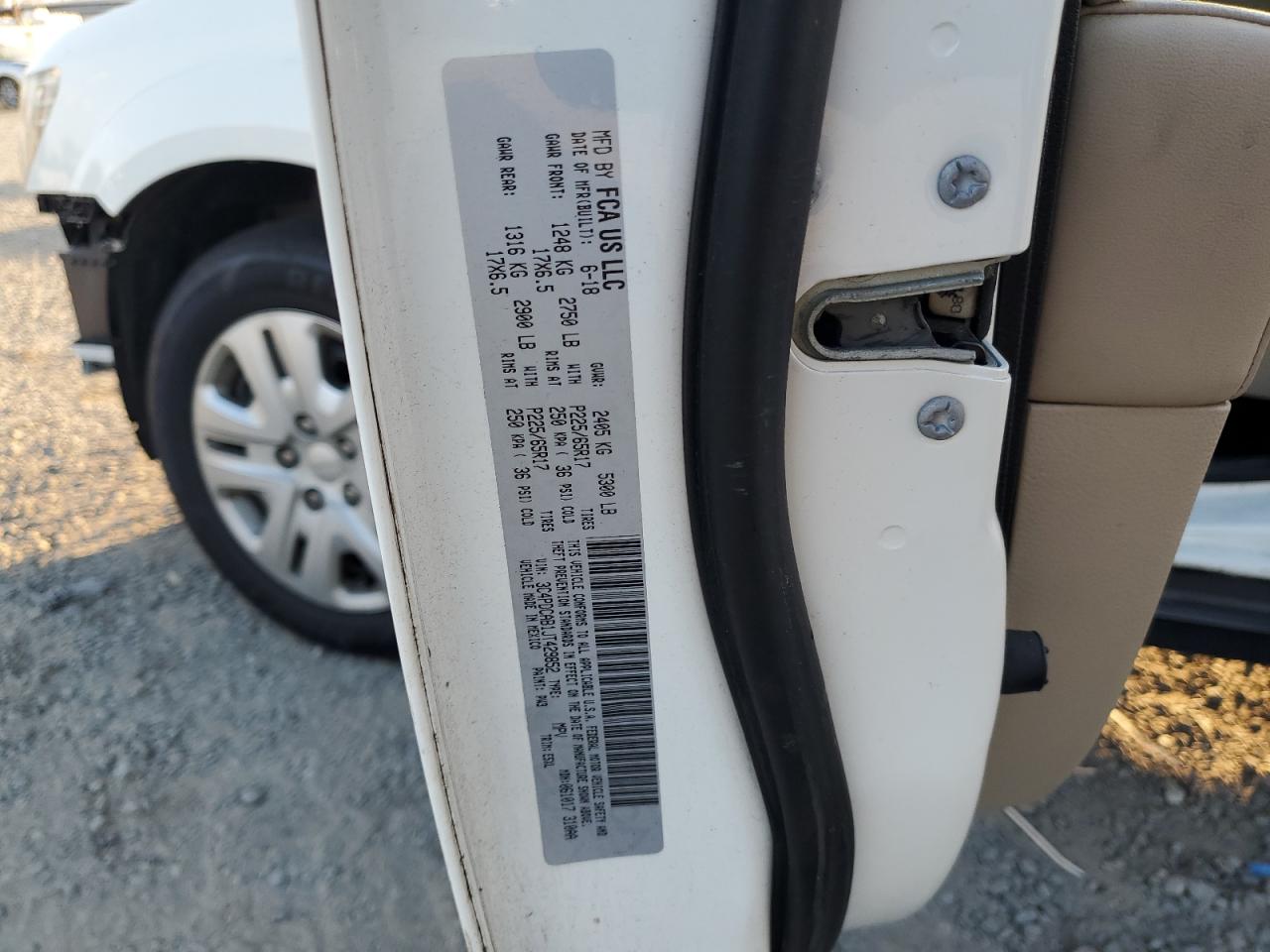 2018 Dodge Journey VIN 3C4PDCAB1JT429852 Copart auction photo, front end damage thumbnail 13
