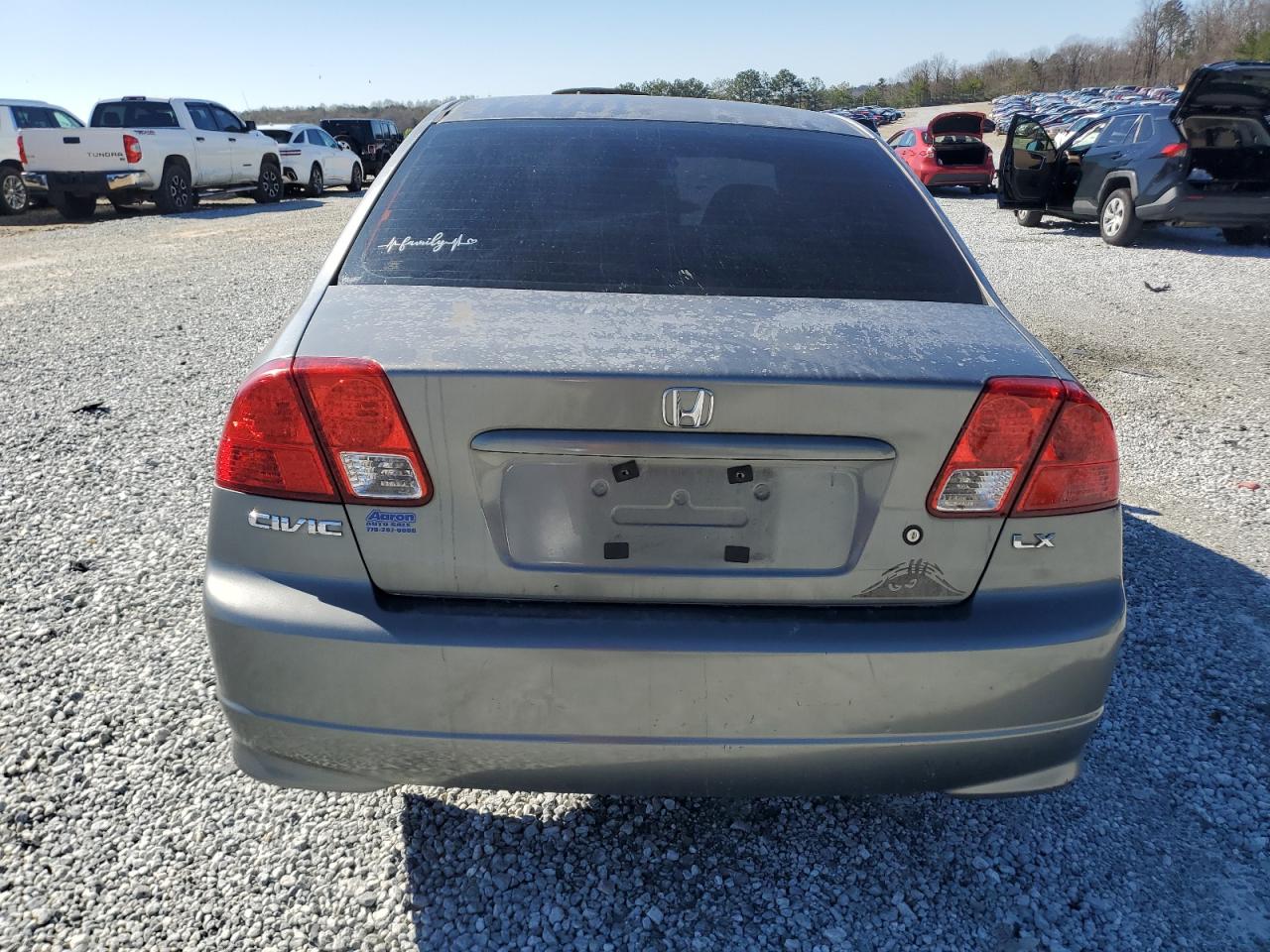 2004 Honda Civic VIN 2HGES16514H509977 Copart auction photo, side / rear end damage thumbnail 6