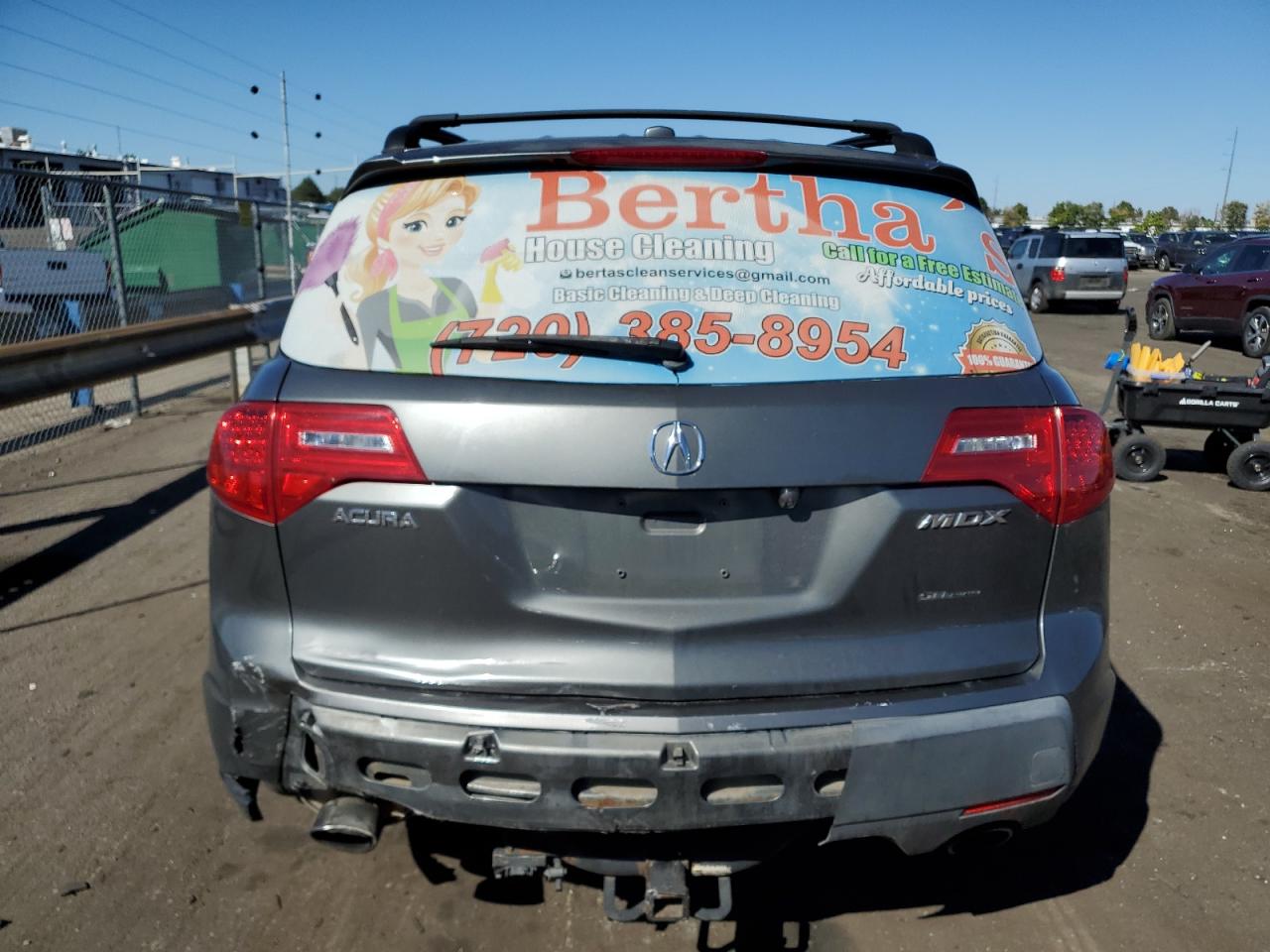 2007 Acura MDX VIN 2HNYD28597H524511 Copart auction photo, rear end damage thumbnail 6