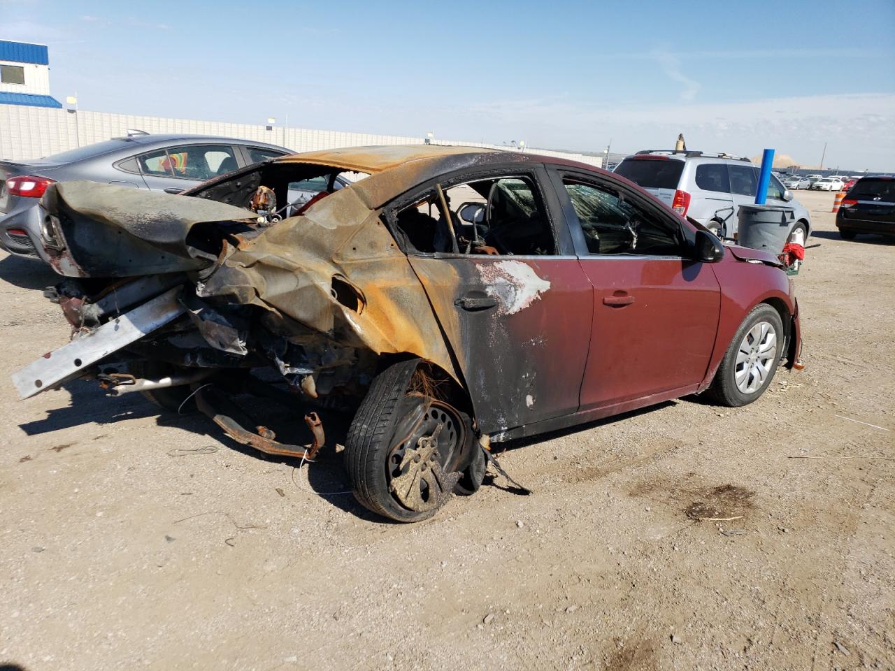 2012 Chevrolet Cruze VIN 1G1PC5SH1C7392352 Copart auction photo, burn / rear end damage thumbnail 3