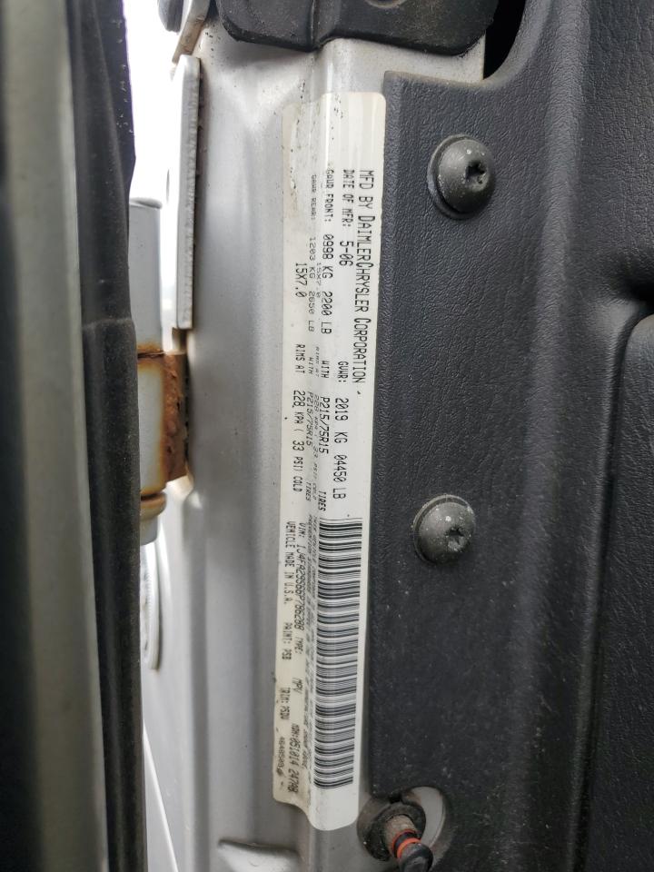 2006 Jeep Wrangler VIN 1J4FA29S66P786288 Copart auction photo, minor dent/scratches damage thumbnail 12