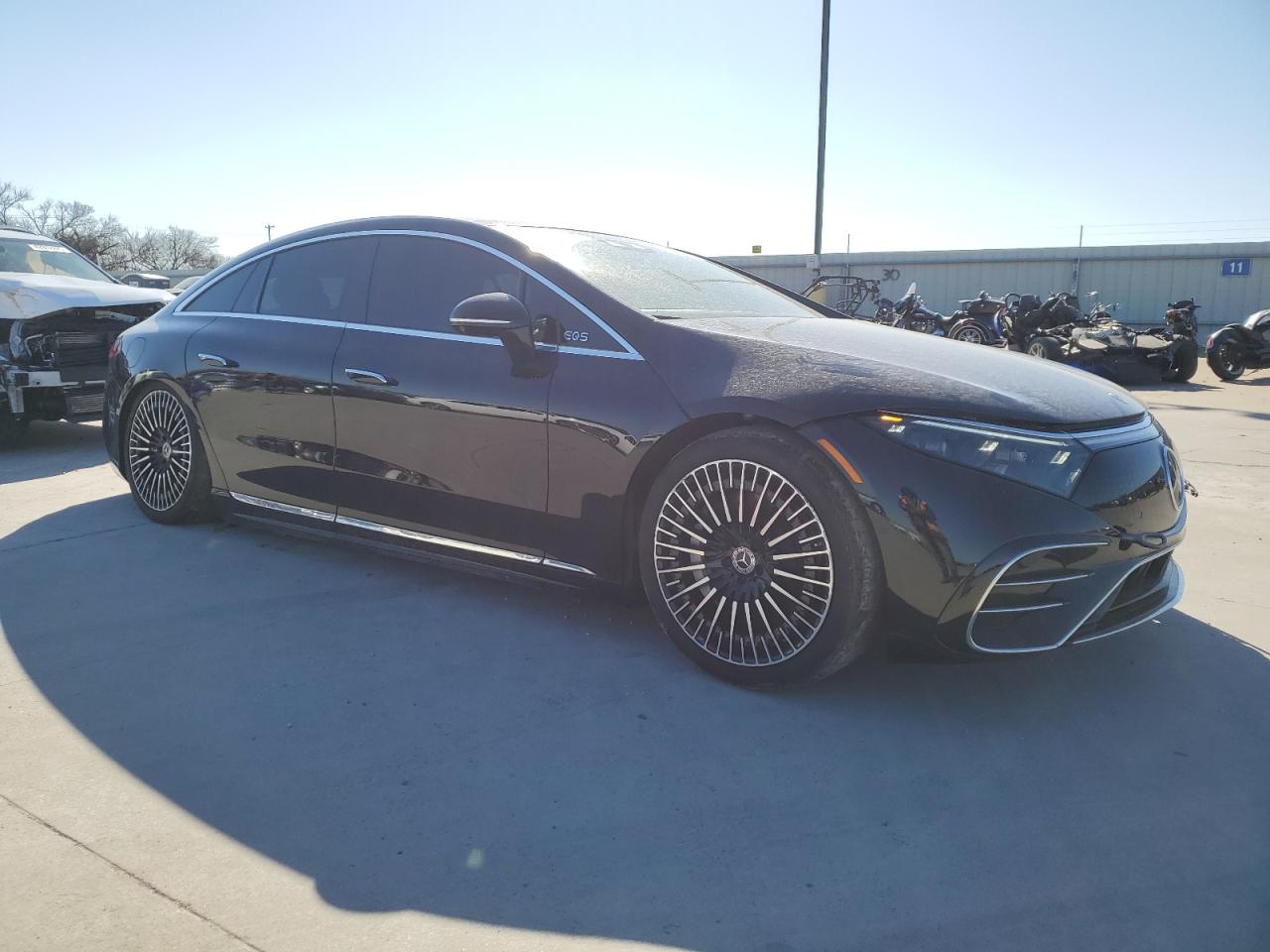 2022 Mercedes-Benz EQS VIN W1KCG2DB1NA005165 Copart auction photo, side damage thumbnail 4